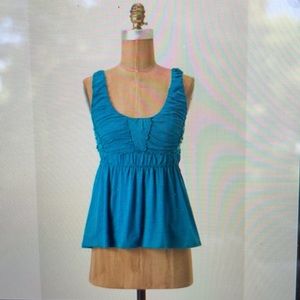 Anthropologie Ric Rac Ruched Tank Top